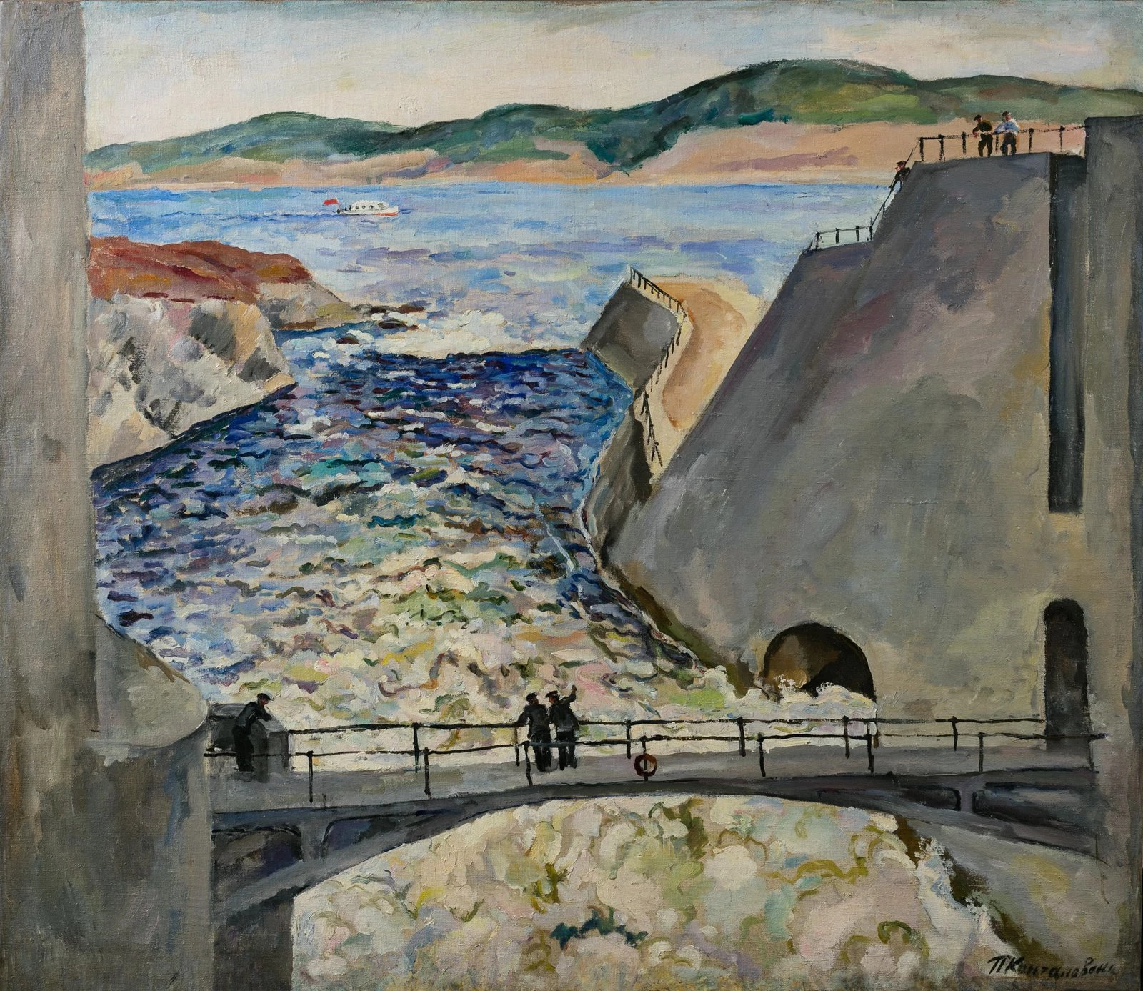 Петр Кончаловский (1876–1956) Мурманск. Туломстрой. Вид с моста. 1936  Холст, масло. 