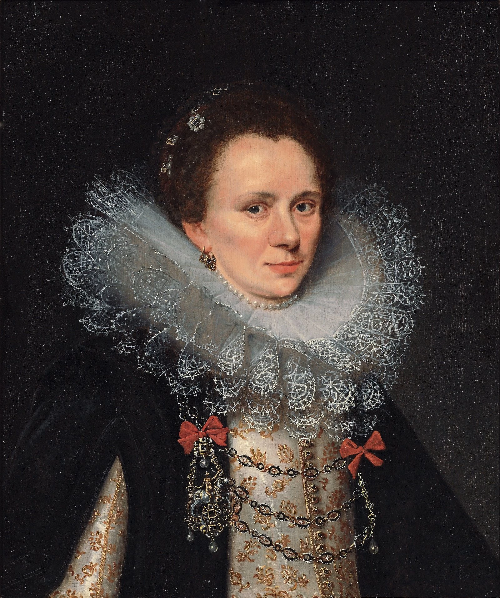 Корнелис де Вос. Молодая женщина в платье с гофрированным кружевным воротником. Собрание Валерии и Константина Мауергауз