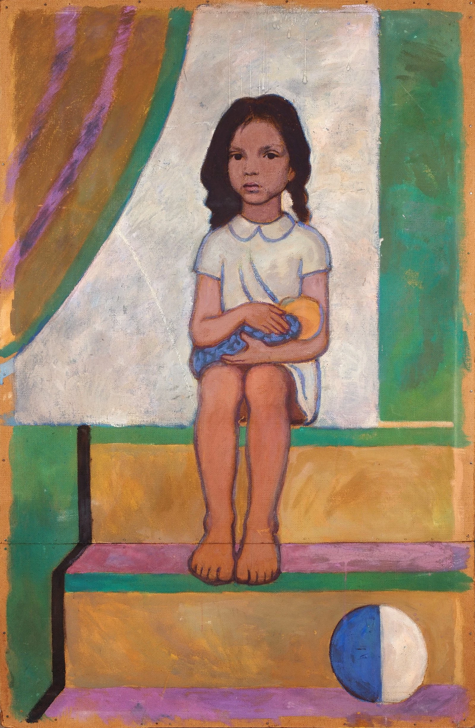 Алексей Губарёв (1931–1990). Лена на крылечке. 1962