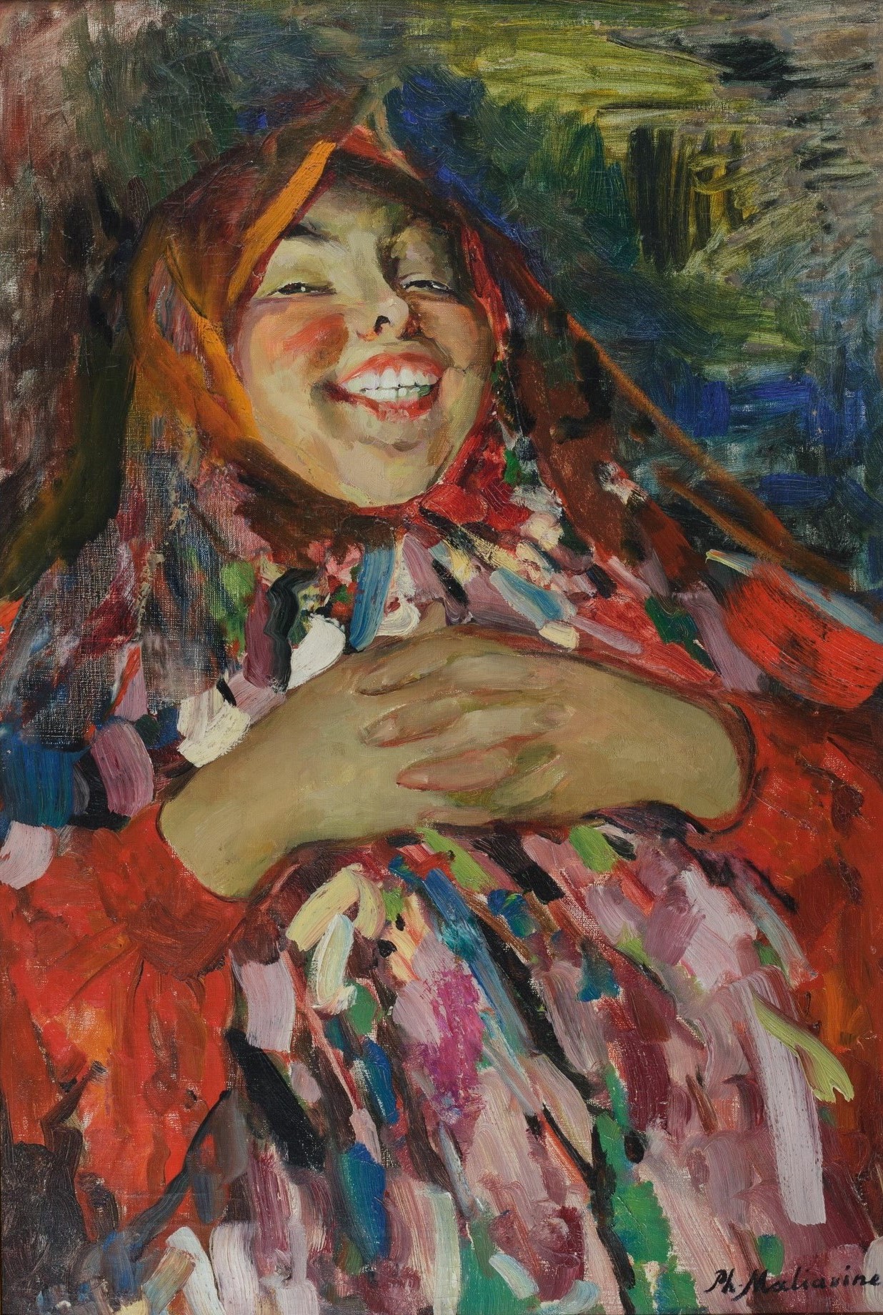 Филипп Малявин (1869–1940) Смеющаяся девочка. После 1922 года Холст, масло.