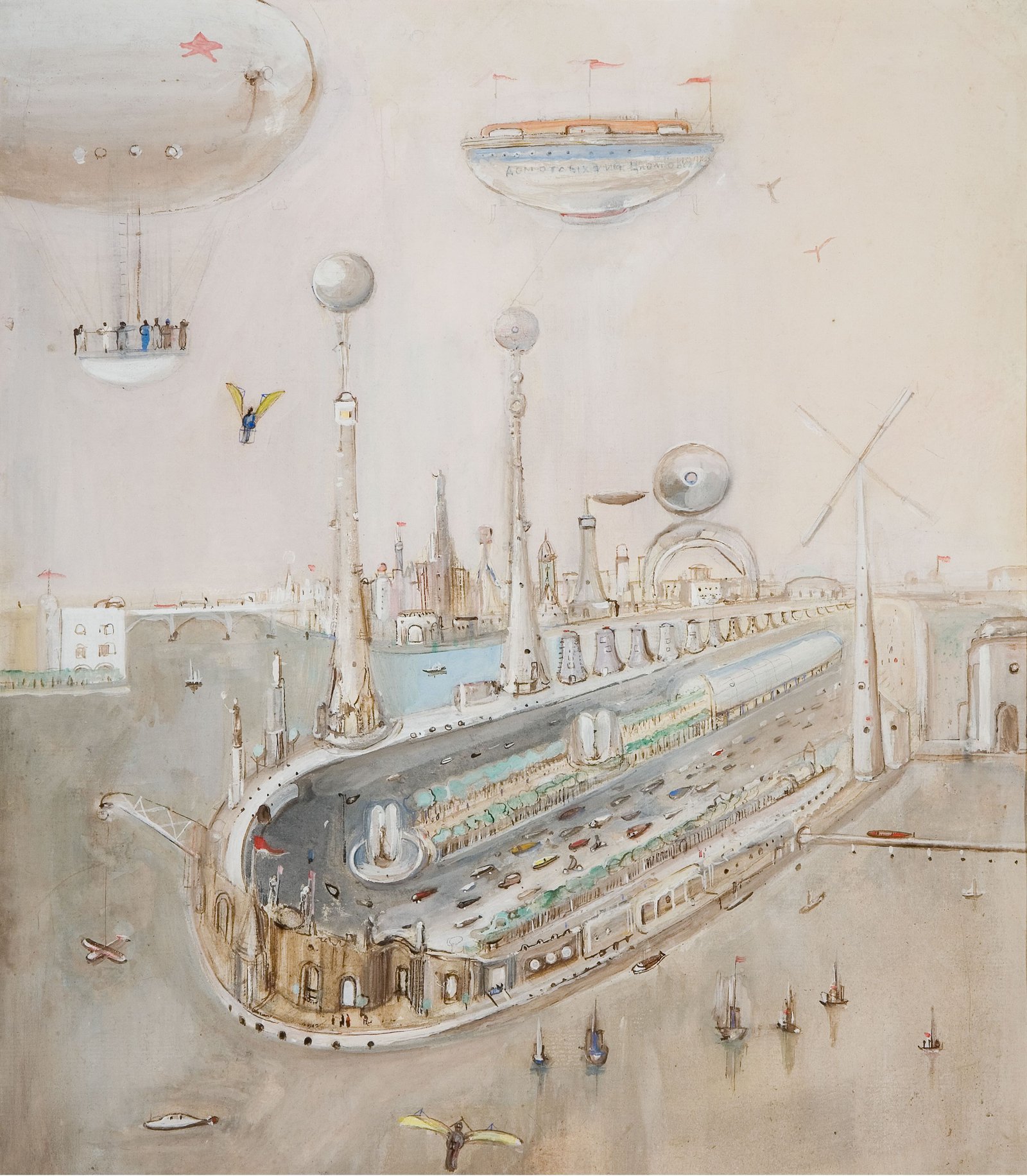 Александр Лабас. Город будущего. 1935. © Государственная Третьяковская галерея © Бескина-Лабас О.М. 2024