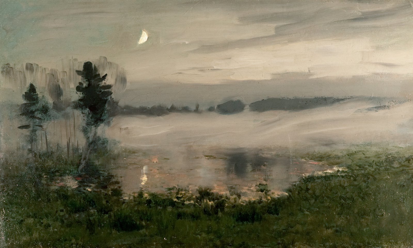 Исаак Левитан. Туман над водой. 1890-е. Вятский художественный музей.